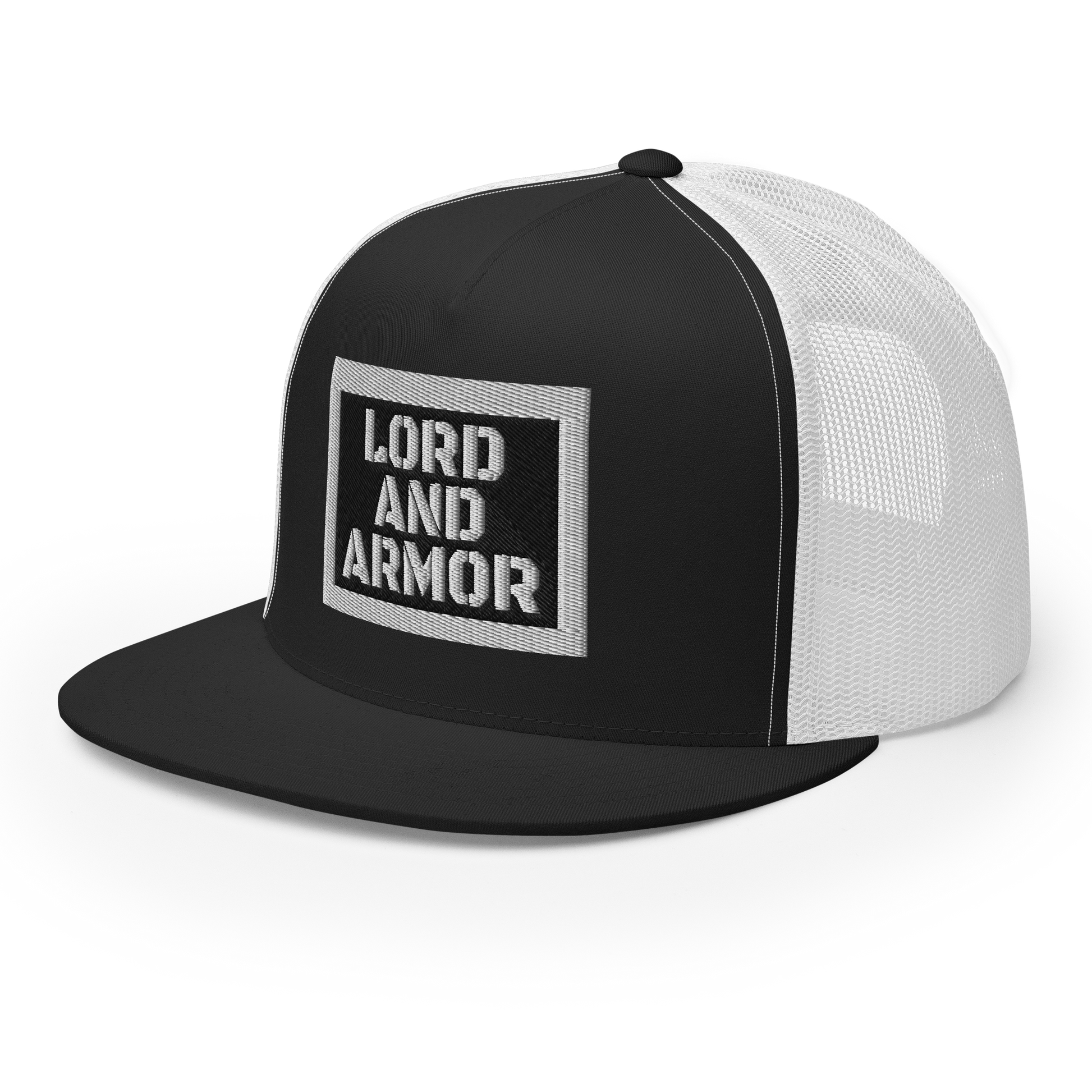 Lord and Armor White Mesh Trucker Cap - Lord and Armor Apparel