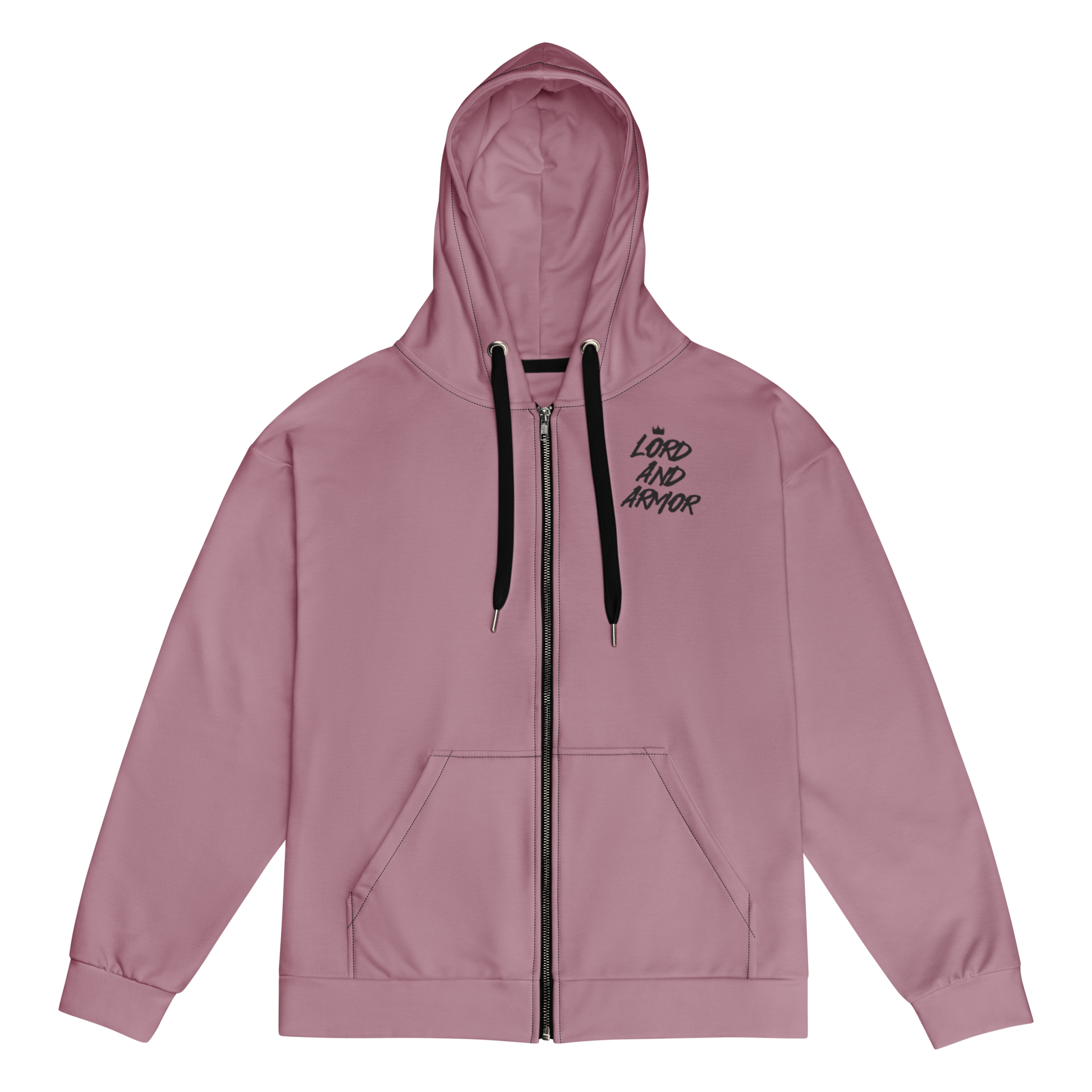 Lord and Armor Womens Cool Pink Zip Hoodie - Lord and Armor Apparel