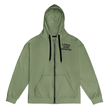 Lord and Armor Mens Camo Green Zip Hoodie - Lord and Armor Apparel